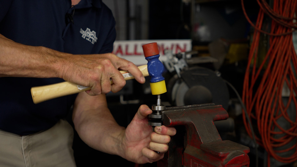removing bearing with the soft face hammer